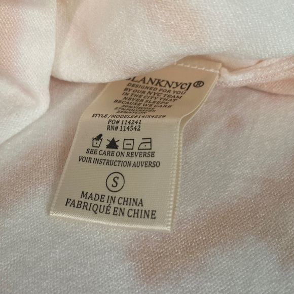 (A54) BLANK NYC Peach & White Tie Dye Long Sleeve Sweater, Size Small, NWT $98 - Picture 9 of 13